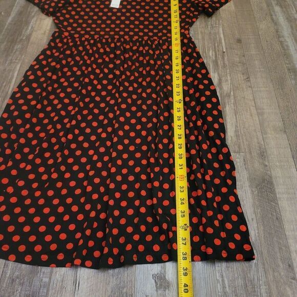 DB Moon size Large Women’s Black Polka Dot Short Sleeve Dress NWT - Picture 6 of 7